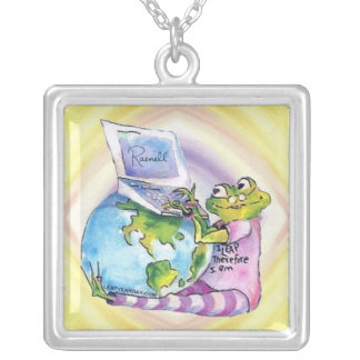 I Leap, therefore I am Silver Plated Necklace