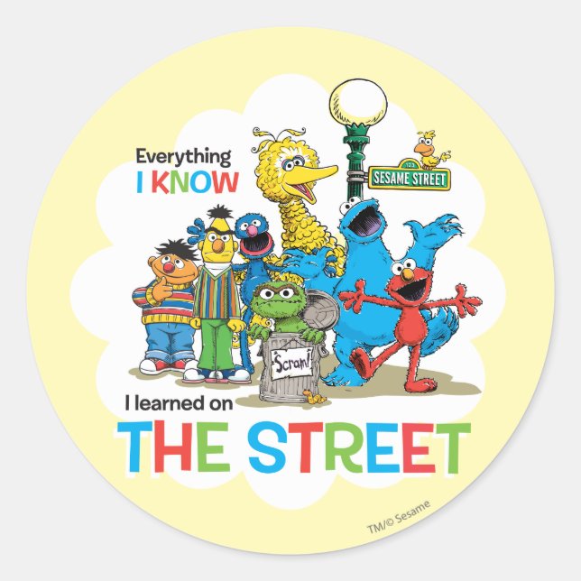 I learned on THE STREET Classic Round Sticker (Front)