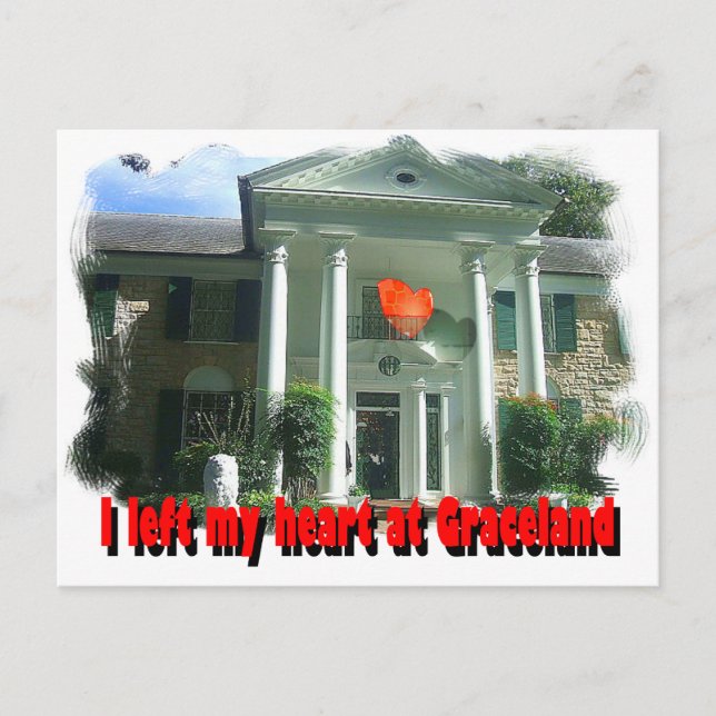 I Left My Heart At Graceland Postcard (Front)