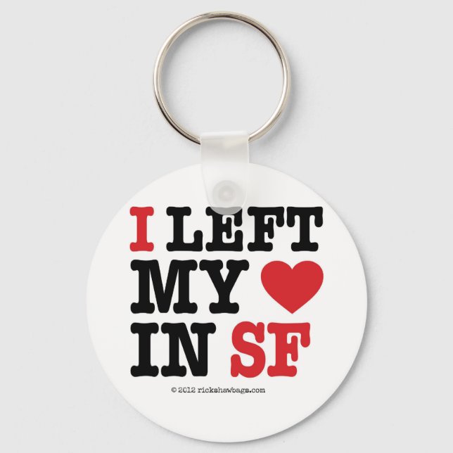 I Left My Heart Keychain (Front)
