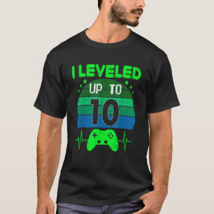 I Leveled up to 10th Birthday Gift Video Game 10 Y T-Shirt