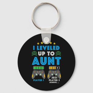 I Leveled Up To Aunt 2021 Funny Soon To Be Aunt 20 Keychain