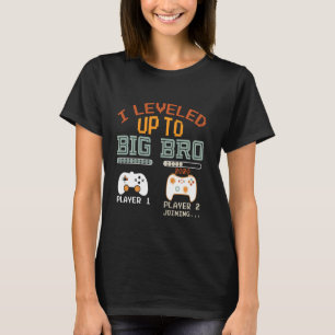 I Leveled Up To Big Bro 2020 Gamer New Brother T-Shirt
