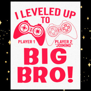 "I LEVELED UP TO BIG BRO! CANVAS PRINT