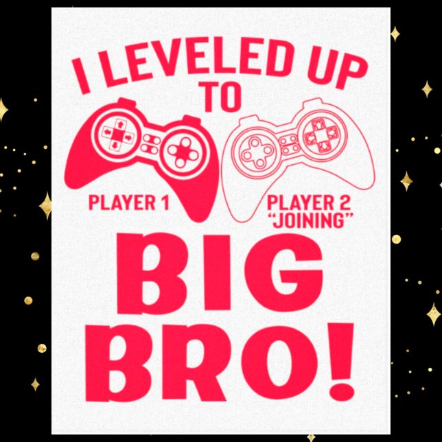 "I LEVELED UP TO BIG BRO! CANVAS PRINT (Creator Uploaded)
