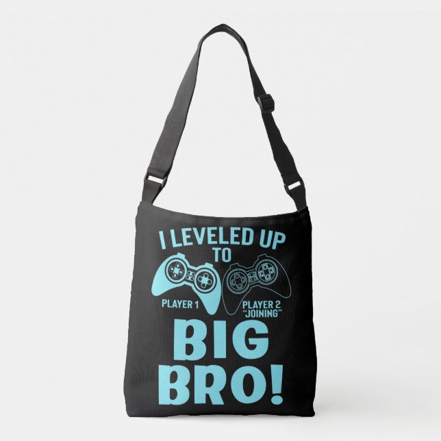 I Leveled Up To Big Bro Crossbody Bag (Front)