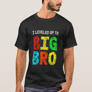 I Leveled Up To Big Bro, Funny Gamer Brother T-Shirt