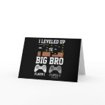 I leveled up to Big Bro!, Gamer new brother Card I leveled up to Big Bro!, Gamer new brother Card