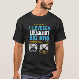 I Leveled Up To Big Bro Gamer New Brother T-Shirt