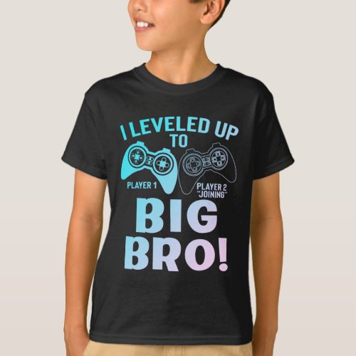 I Leveled Up To Big Bro Gradient Big Brother T_Shirt