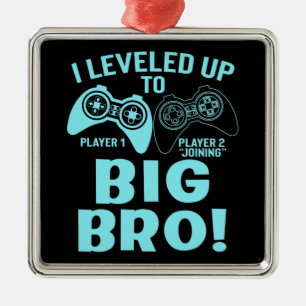 I Leveled Up To Big Bro Metal Ornament