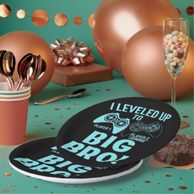 I Leveled Up To Big Bro Paper Plates (Multi)