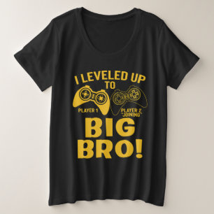 I Leveled Up To Big Bro Plus Size T-Shirt