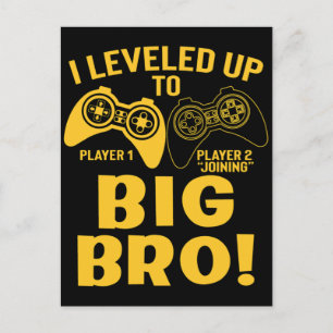 I Leveled Up To Big Bro Postcard