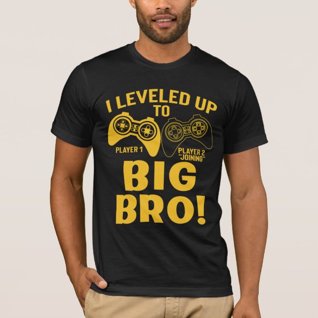I Leveled Up To Big Bro T-Shirt (Front)