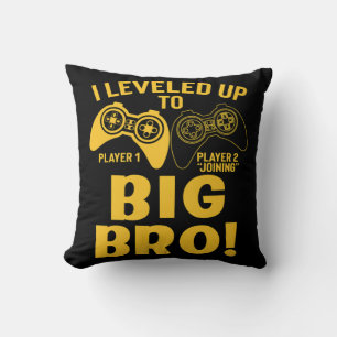 I Leveled Up To Big Bro Throw Pillow