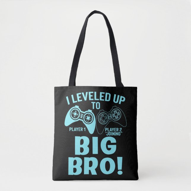 I Leveled Up To Big Bro Tote Bag (Front)