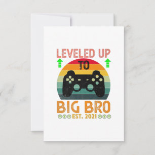 I Leveled Up To Big Brother 2021 Gamer Gift RSVP Card