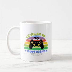 I Leveled Up To Boyfriend Funny Gamer Est. 2025   Coffee Mug