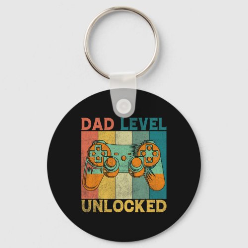 I Leveled Up To Dad 2024 Promoted To Daddy Level U Keychain