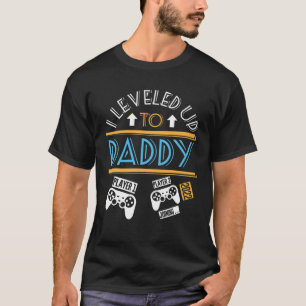 I Leveled Up To Daddy 2022 Vintage Soon To Be Dad T-Shirt