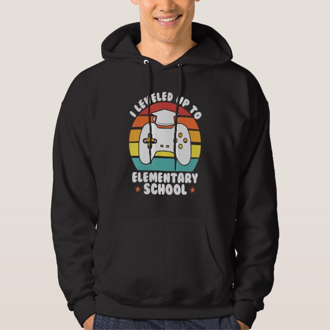 I leveled up to elementary school graduate hoodie (Front)