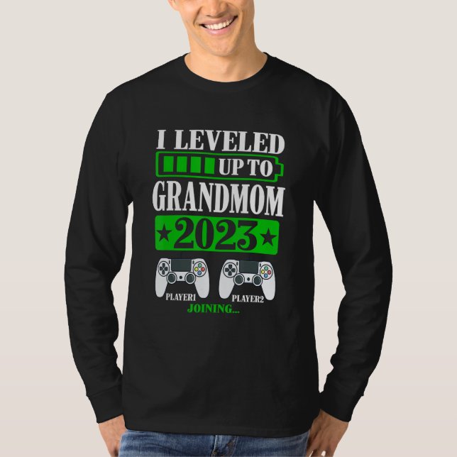 I Leveled Up To Grandmom 2024 Promoted To Level Un T-Shirt (Front)