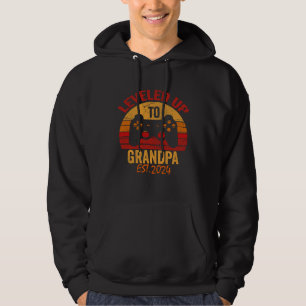 I Leveled Up To Grandpa 2024  Video Gamer New Gran Hoodie