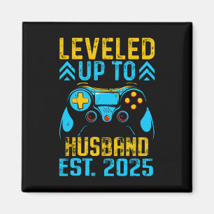 I Leveled Up To Husband Est 2025 Just Married Bach Magnet