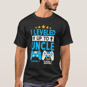 I Leveled Up To Uncle 2023 Gamer Soon To Be Uncle T-Shirt
