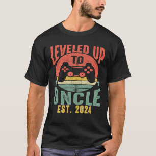 I Leveled Up To Uncle 2024 Vintage Pregnancy T-Shirt