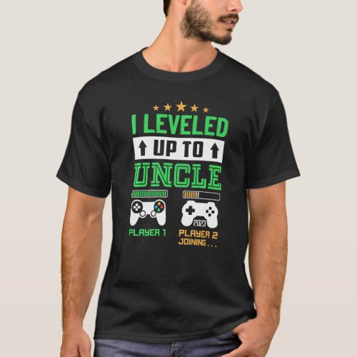 I Leveled Up To Uncle Est 2023  Pregnancy Announce T_Shirt