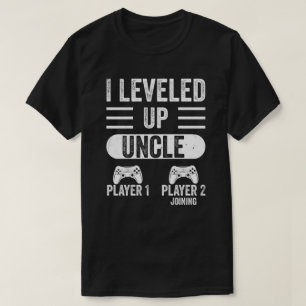I Leveled Up To Uncle Gamer Player 1 Player 2 Join T-Shirt