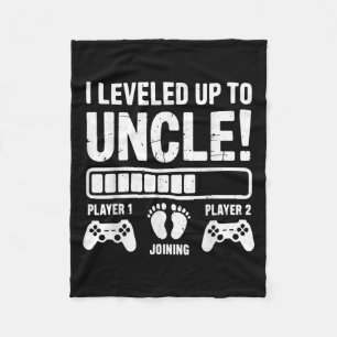 I Leveled Up To Uncle Gaming Men  Fleece Blanket