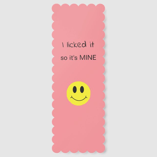 I Licked It So It's Mine Heart Bookmarks (Front)