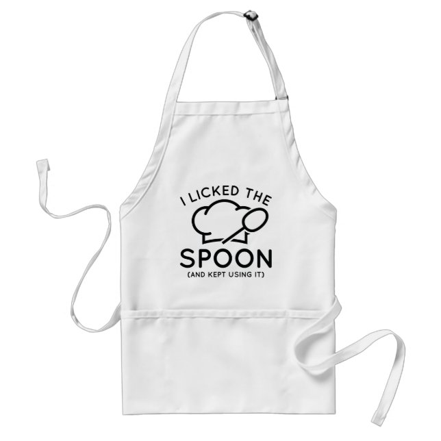 I Licked The Spoon And Kept Using It Adult Apron (Front)