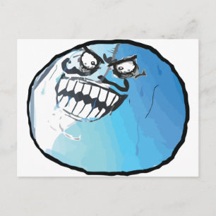 I lied face postcard