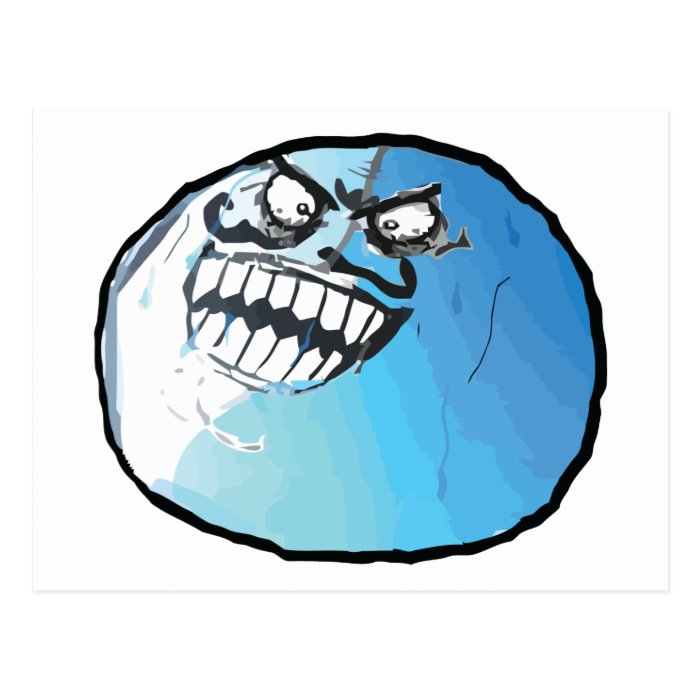 I lied meme rage face post cards