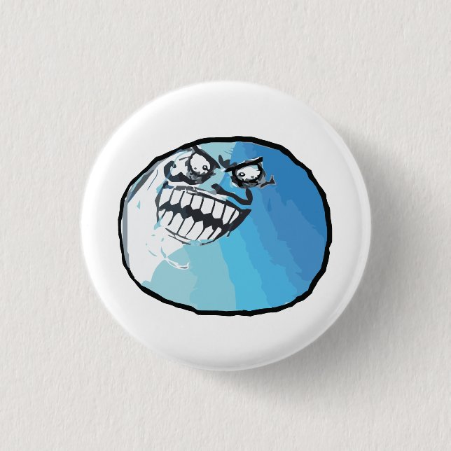 I Lied Rage Face Meme Pinback Button (Front)
