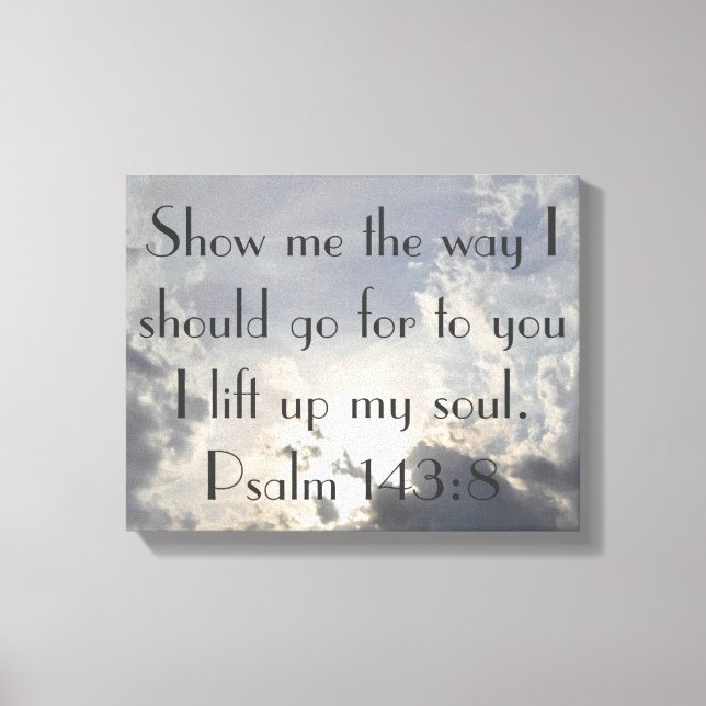 I lift up my soul bible verse wrapped canvas (Front)