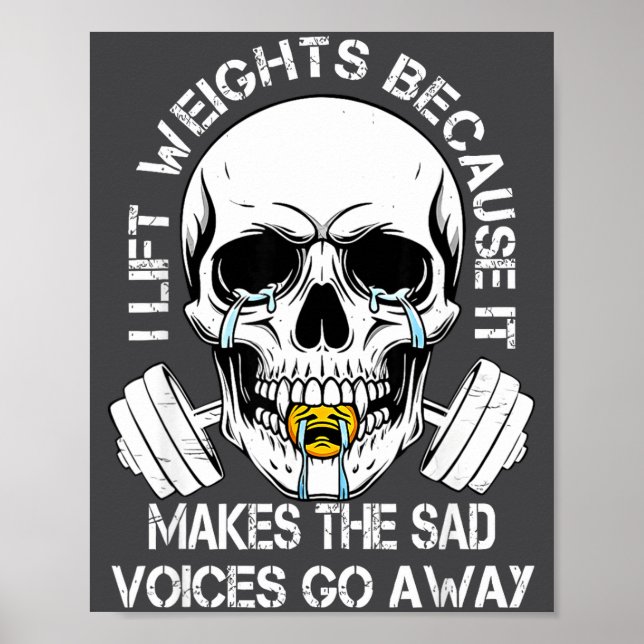 I Lift Weights Because It Makes The Sad Voices Go  Poster (Front)