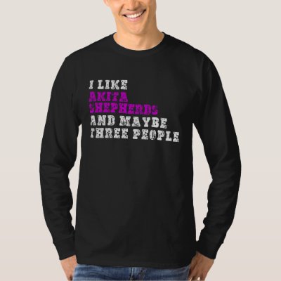 I Like Akita Shepherds  And Maybe Three People  Ak T-Shirt