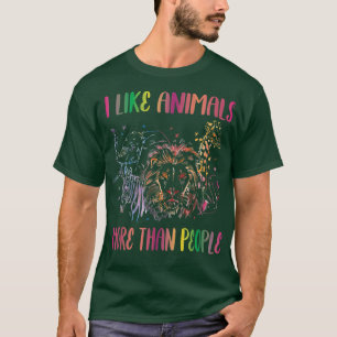 I Like Animals More Than People Funny Vegan Vegeta T-Shirt