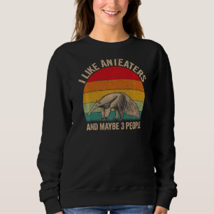 I Like Anteaters And Maybe 3 People Anteater Graph Sweatshirt
