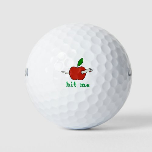 I LIKE APPLES GOLF BALLS