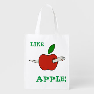 I LIKE APPLES GROCERY BAG