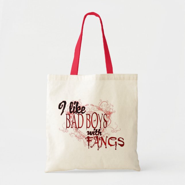 I like Badboys with Fangs Tote Bag (Front)