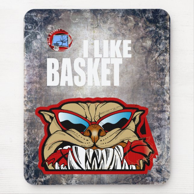 I Like Basket Mouse Pad (Front)