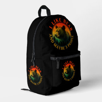 I like bear and maybe 3 people printed backpack