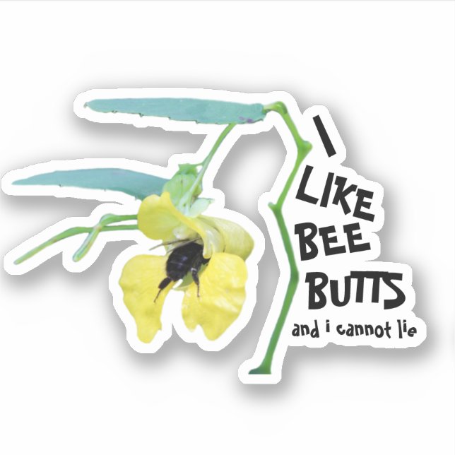 I Like Bee Butts and I Cannot Lie Sticker (Front)